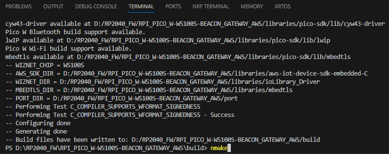 BLE Beacon Scanner Integration with Raspberry Pi Pico W, WIZnet Ethernet HAT, and AWS IoT Core