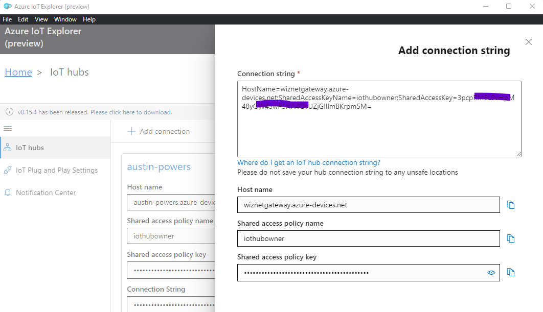 Set up IoT Explorer IoT Hub connection