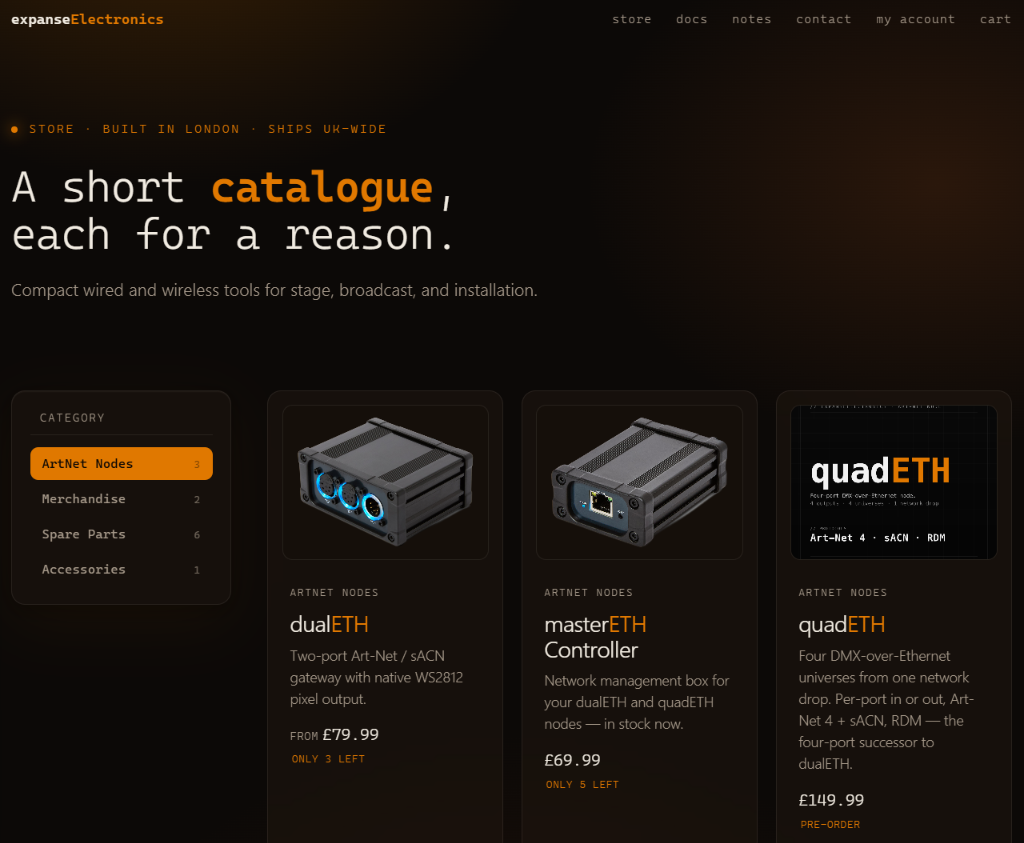 masterETH Controller: Centralized Management of dualETH and quadETH Art-Net Nodes via W5500 Ethernet
