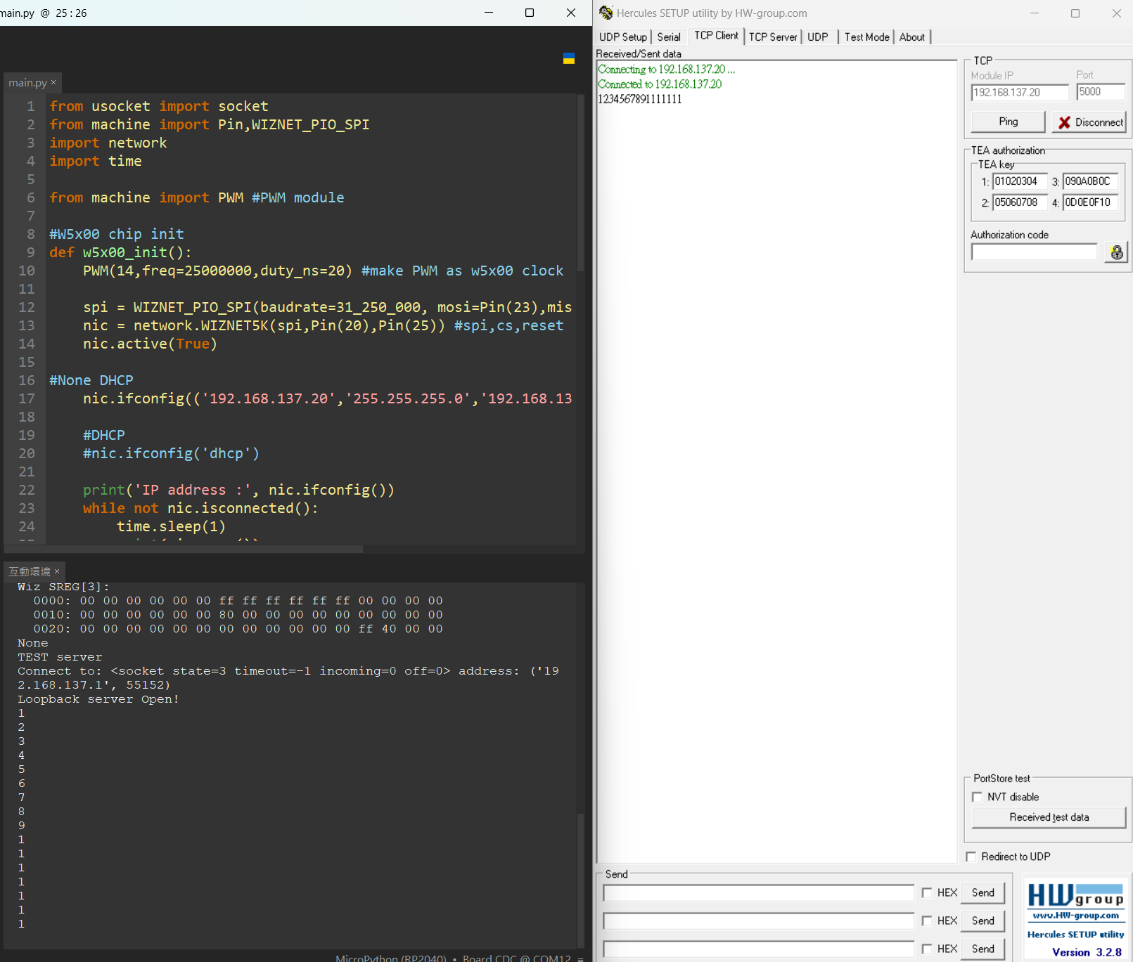 How to use PWM as W5x00 clock, Code