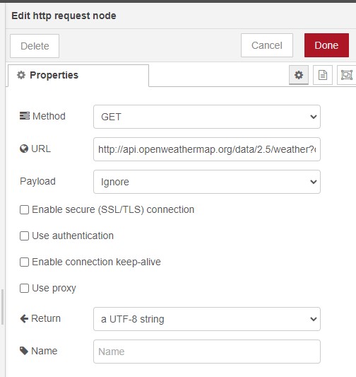 Modify URL - replace openweathermap key with your API key