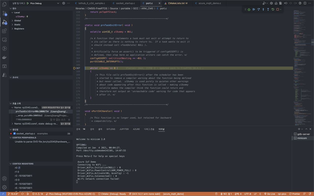 Debugging using picoprobe