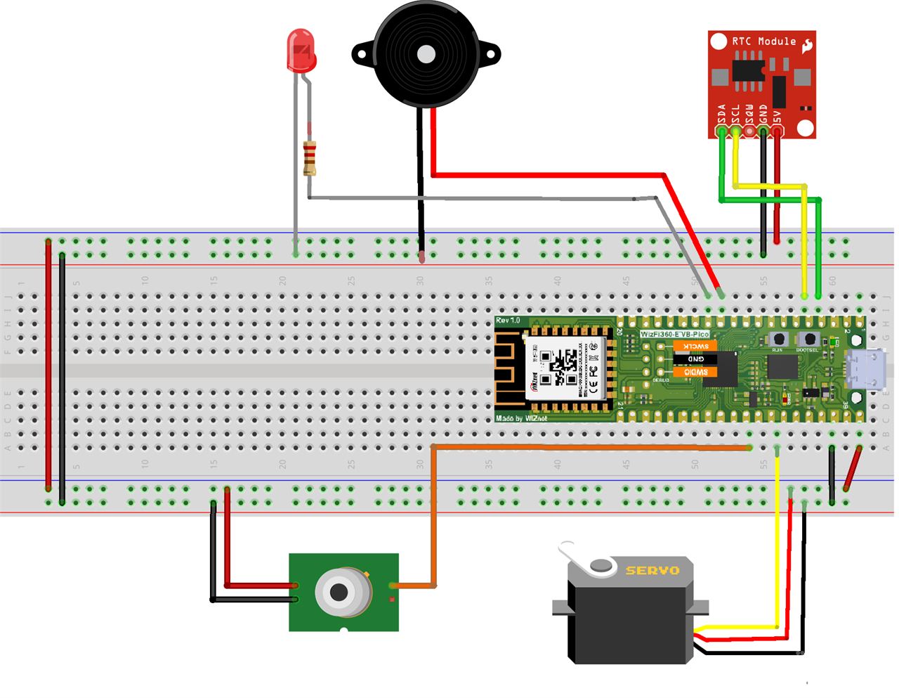 Opensource Pet Feeder using WizFi360-EVB-Pico