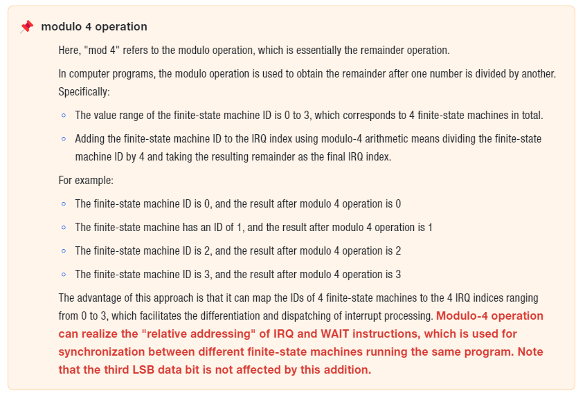 8. IRQ Interrupt Write or Clear Instruction