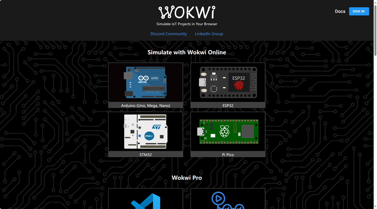 Embedded 101: Wokwi vs Unicorn — Pick the Right MicroPython Online Simulator, 1.Wokwi