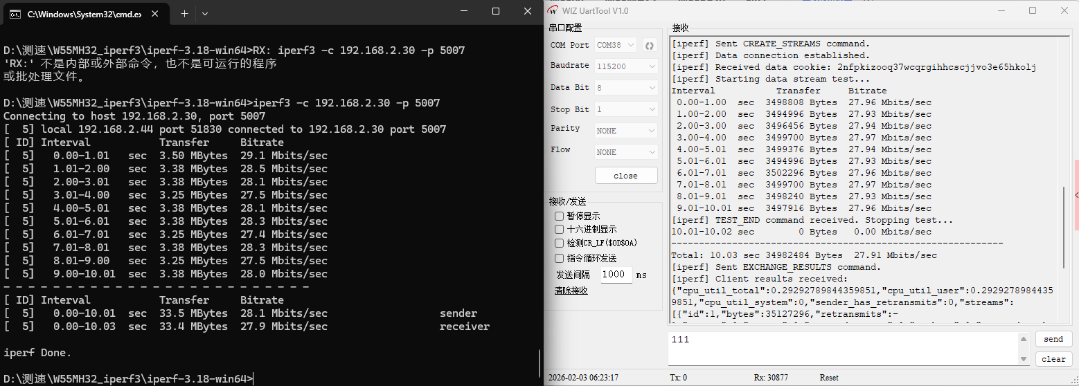 Chapter 42: W55MH32 Network Speed Testing with iperf3