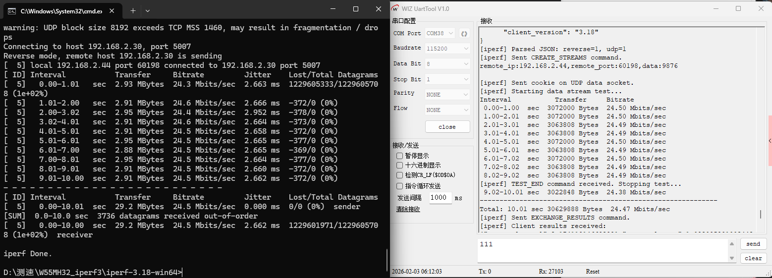 Chapter 42: W55MH32 Network Speed Testing with iperf3