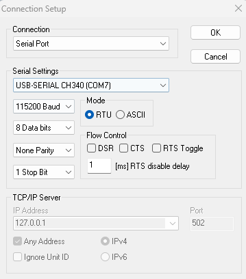 3.2.2 Serial Port Configuration