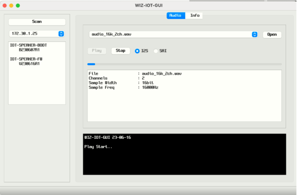 WIZNET-IOT-SPEAKER, Software Results