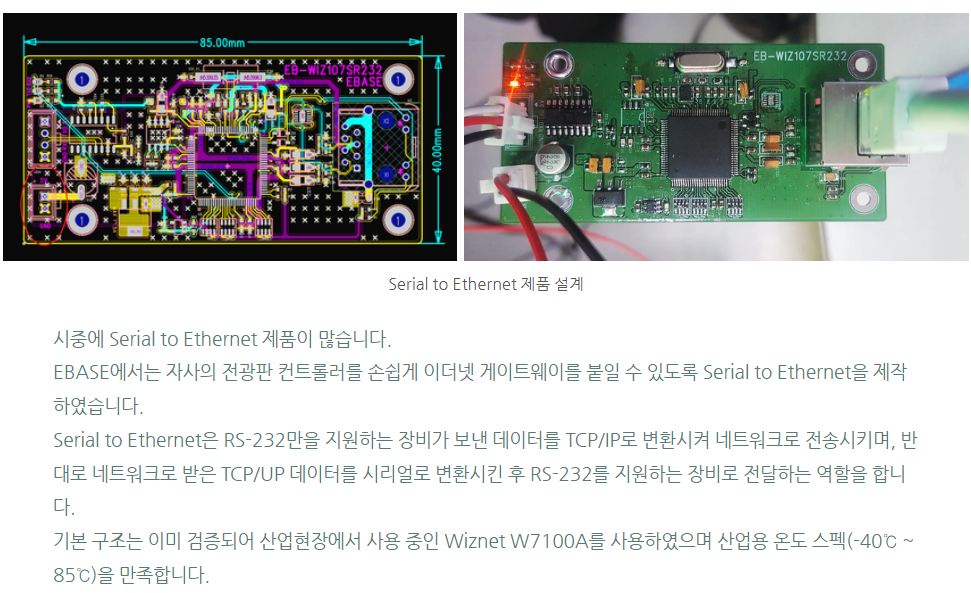 EBASE Serial to Ethernet