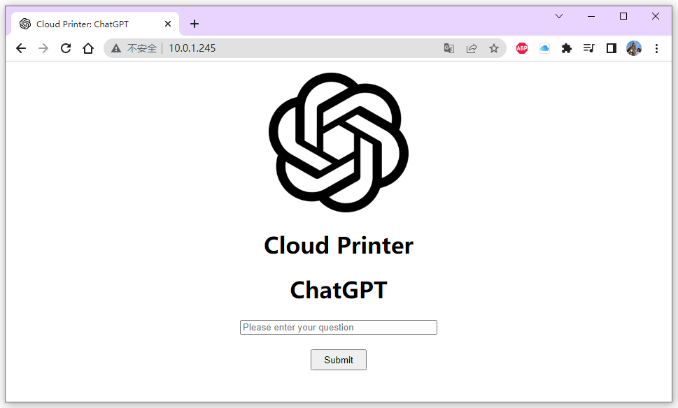 Step 3: Submit questions via the built-in web page;