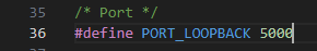 Set the port to be used.