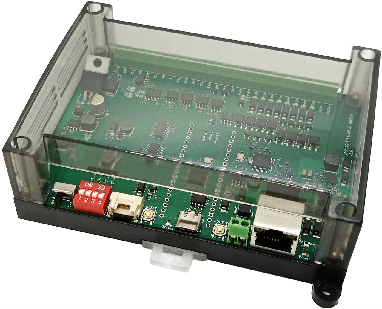 RP2040 Ethernet+PoE General-purpose IO Module
