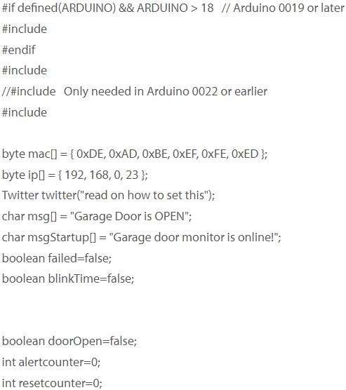 Twitter Garage Door Using the GE Choice ALERT System & Arduino