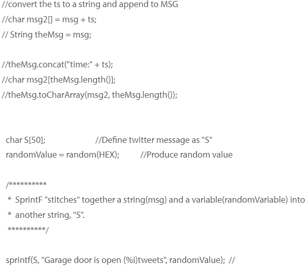Twitter Garage Door Using the GE Choice ALERT System & Arduino