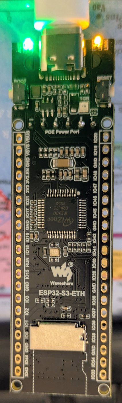 Waveshare ESP32-S3-ETH board used for the bridge