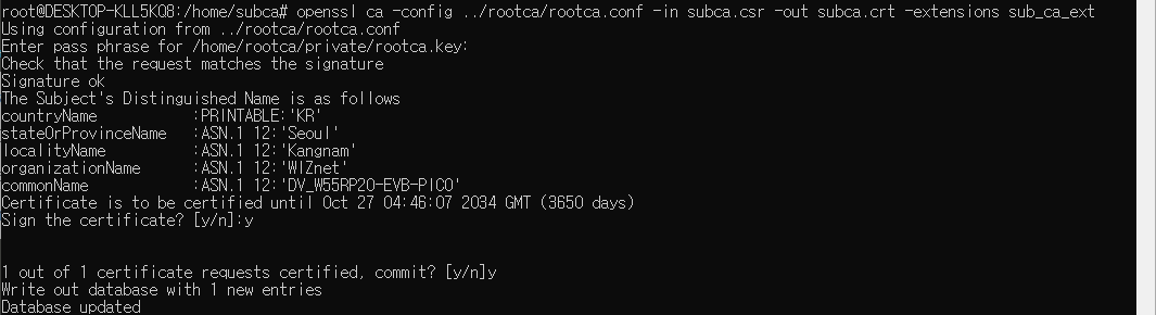 Create X.509 certification with OpenSSL