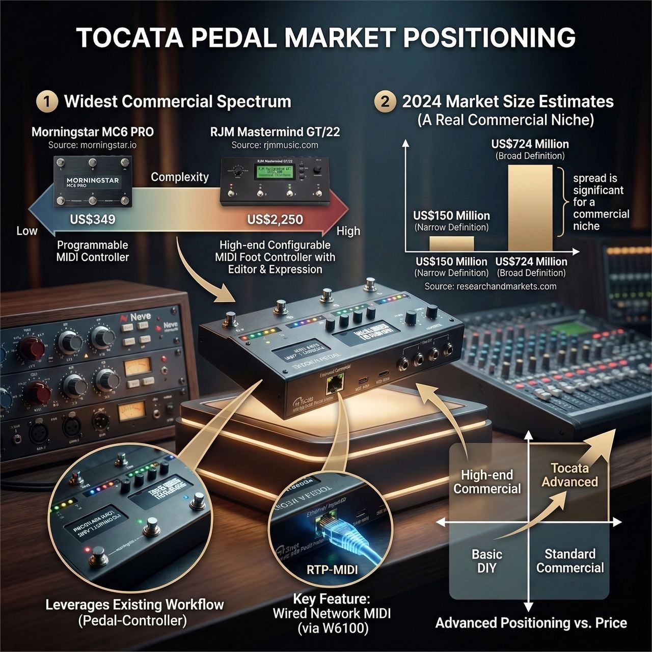 Tocata Pedal, Market positioning