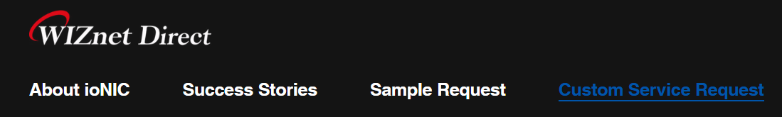 WIZnet Custom Service request