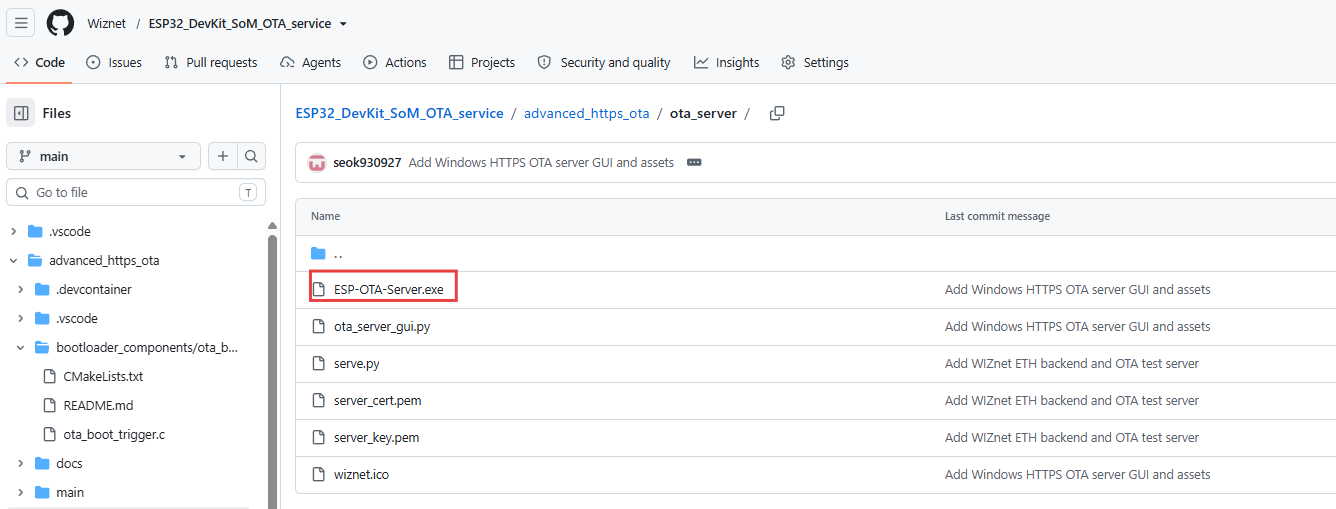 ESP32-S3 + WIZnet: Update Your App Over Wi-Fi or Ethernet, OTA Server