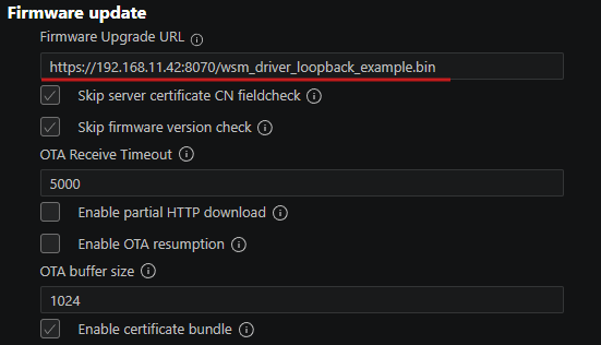 Set up the OTA server.