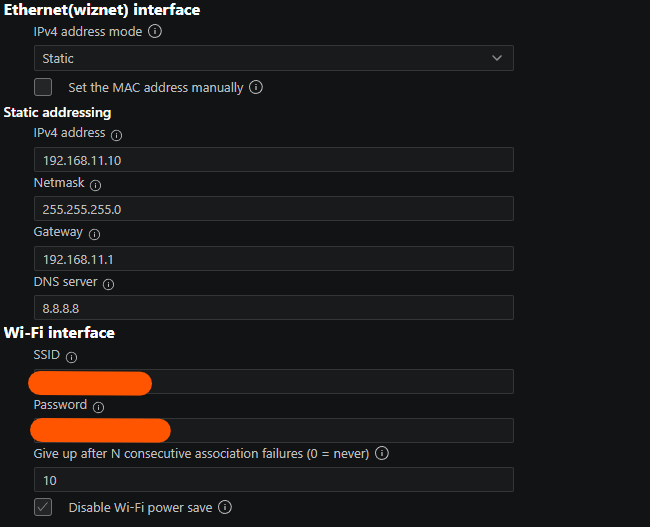Set up Ethernet and Wi-Fi.
