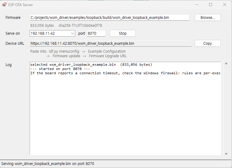 ESP32-S3 + WIZnet: Update Your App Over Wi-Fi or Ethernet, OTA Server