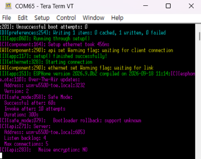 7. Running WSM-ESPHome with TOE