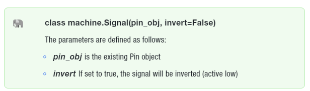 1. Constructor method of the machine. Signal class