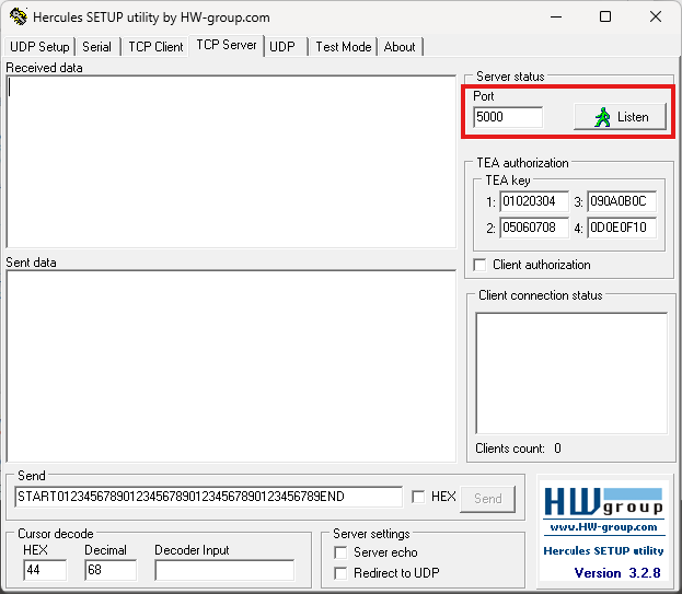 Step 5.1: Run TCP Client Loopback