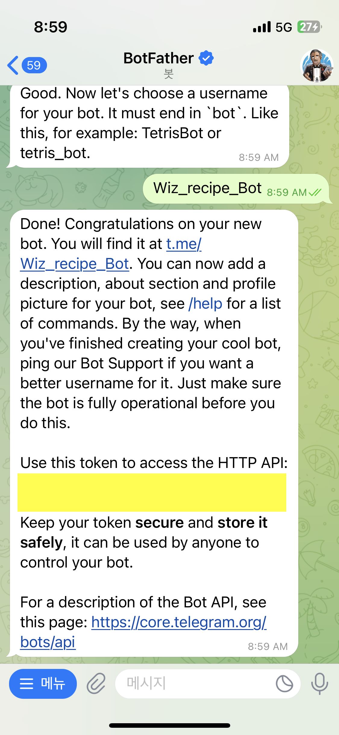Telegram notification system