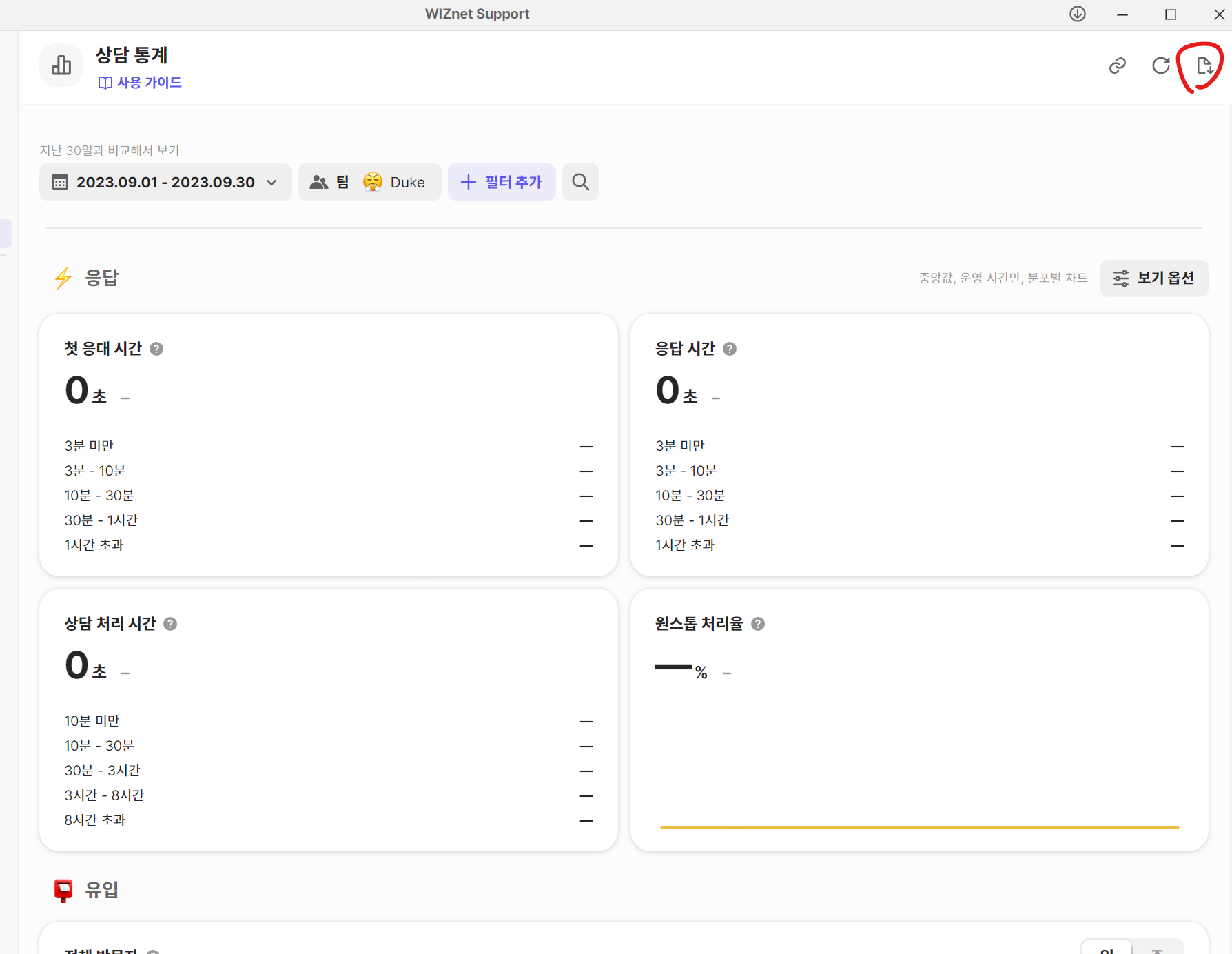 Data visualization: How many user using ChannelTalk on wiznet?
