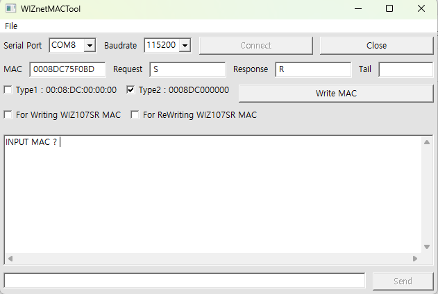 Using the W55RP20-EVB-PICO as a UART to Ethernet Device