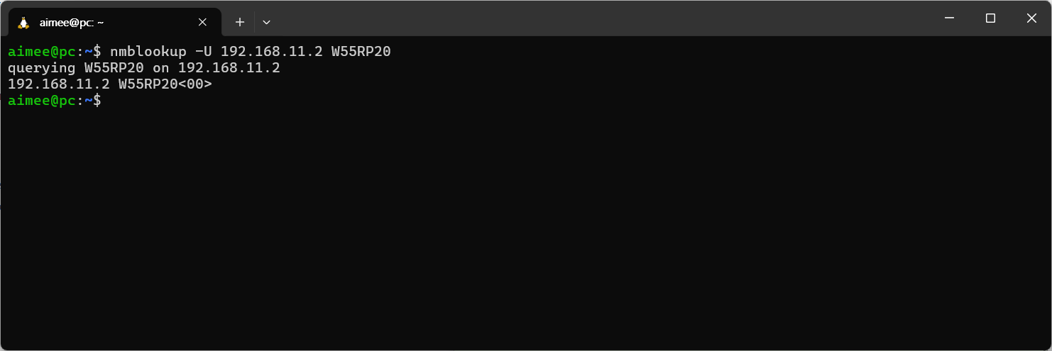 How to test Netbios example