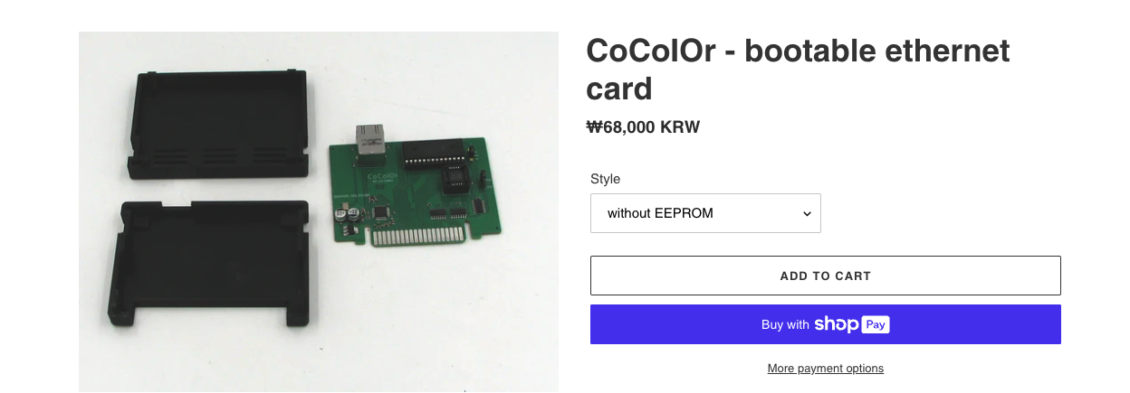 Load image into Gallery viewer, CoCoIOr - bootable ethernet card Load image into Gallery viewer, Co