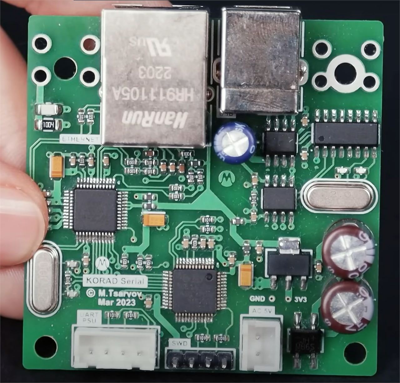 Own interface board. Ethernet connection for LBP KORAD KA3005D #2