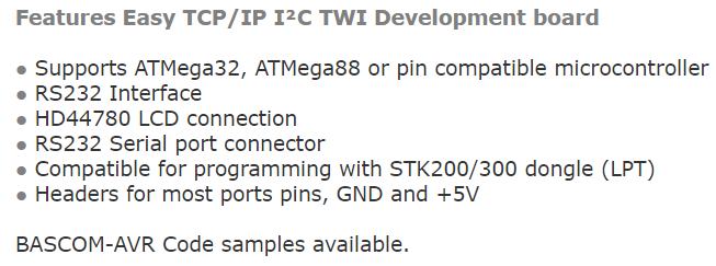 Easy TCP/IP I²C TWI