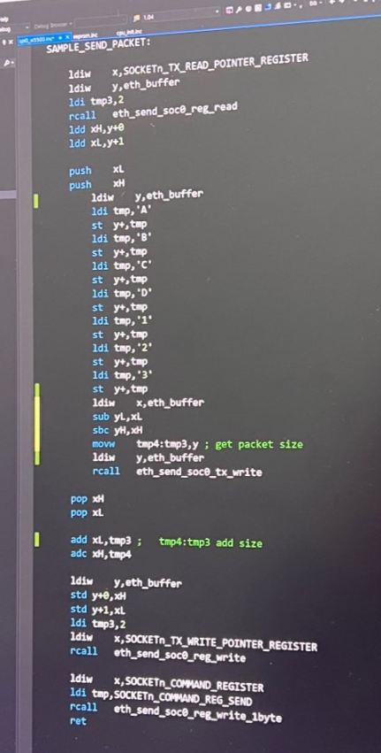 두달전에 시작해서 미루고 미루다 어제 하루만에 짠 펌웨어. (W5500)