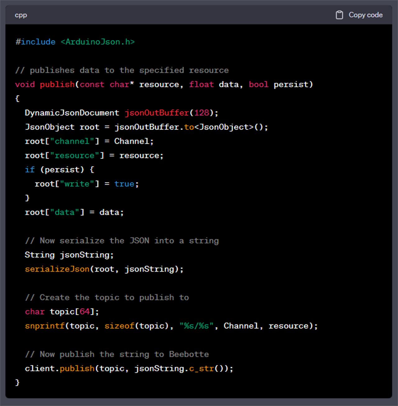 Monitoring light value using W5100S-EVB-Pico & Arduino IDE!, 4.2. Code