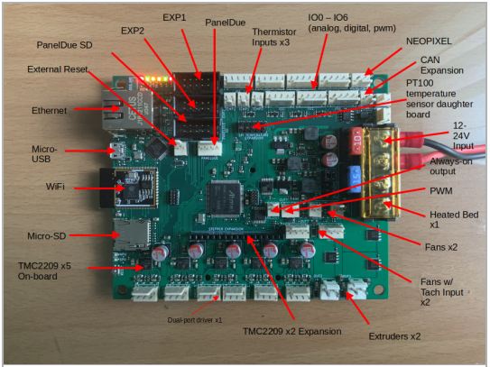 3D Printer Controller with On-board WiFi and Ethernet
