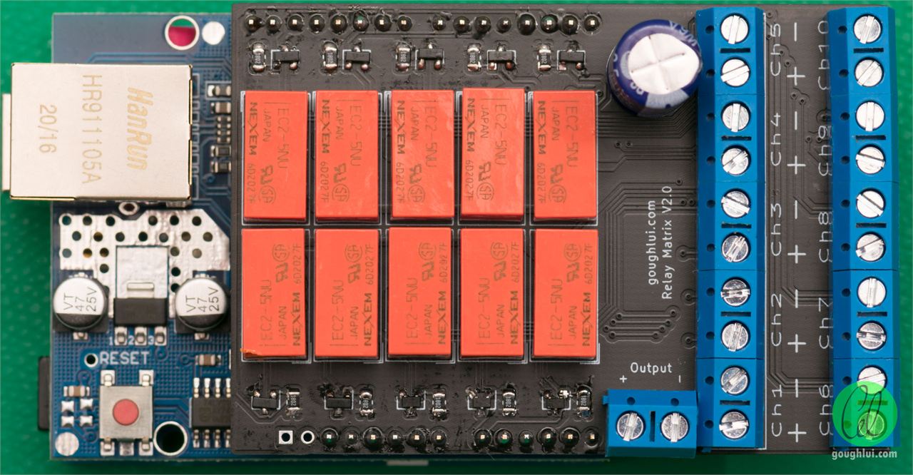 Arduino-Based LAN-Controlled Input Scanner / Relay Multiplexer