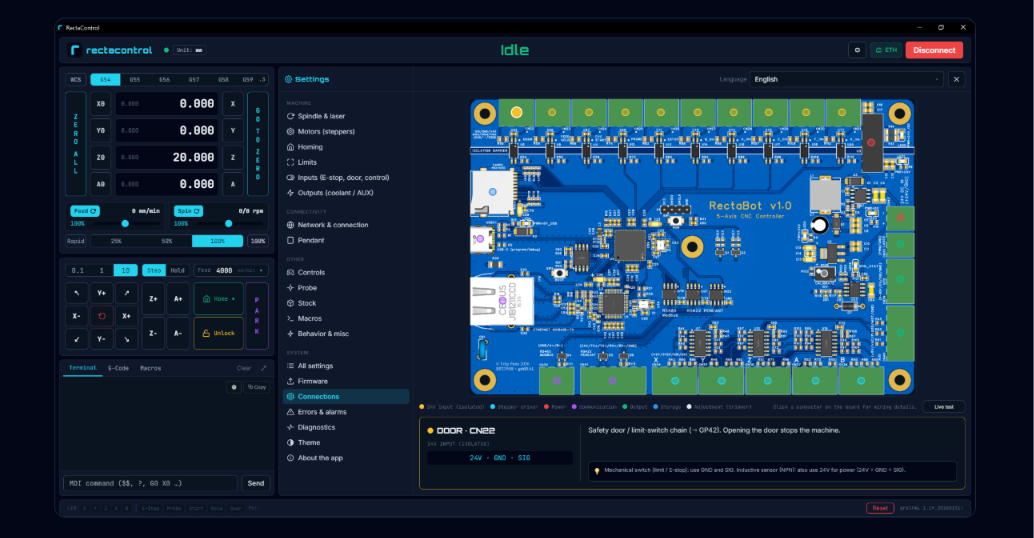 RectaBot: A grblHAL-Based CNC Control System Using RP2350B and W5500 Ethernet, Overview