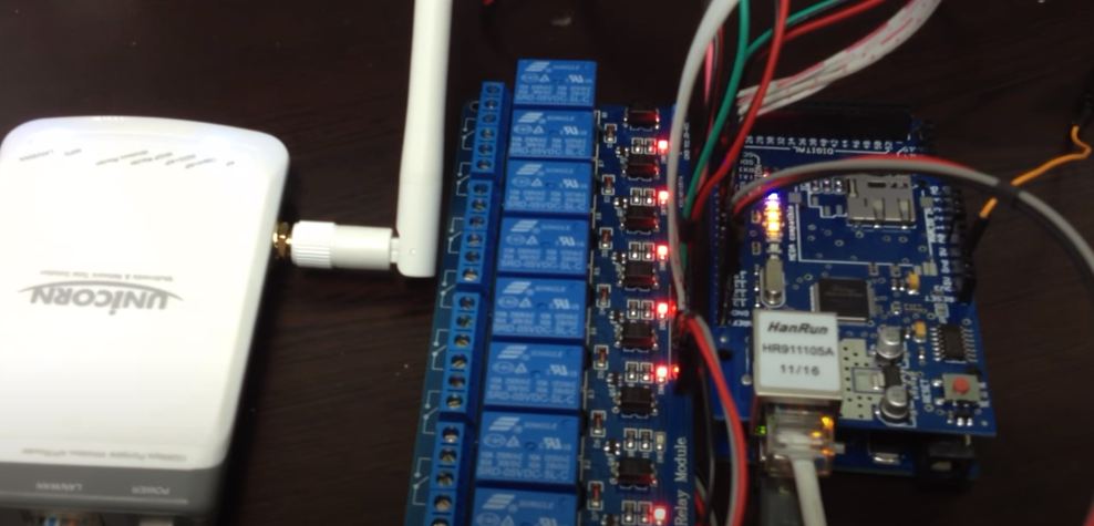 Ethernet ,Arduino , 8-Channel Relay Board & Android phone