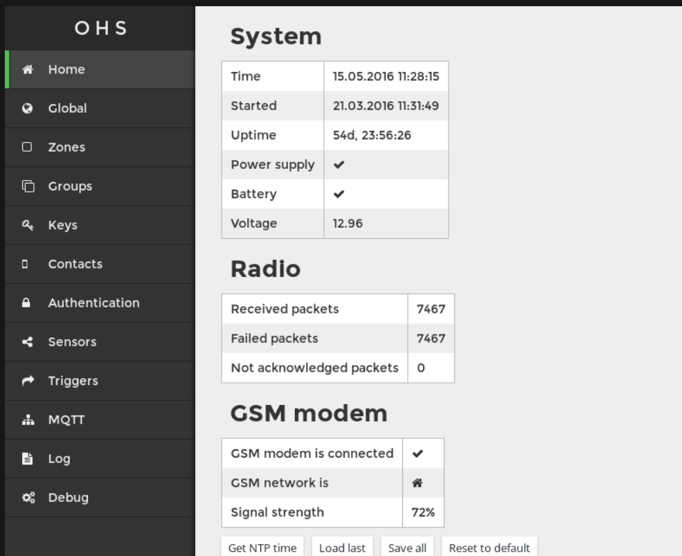 Home security - MQTT gateway for data gathering.