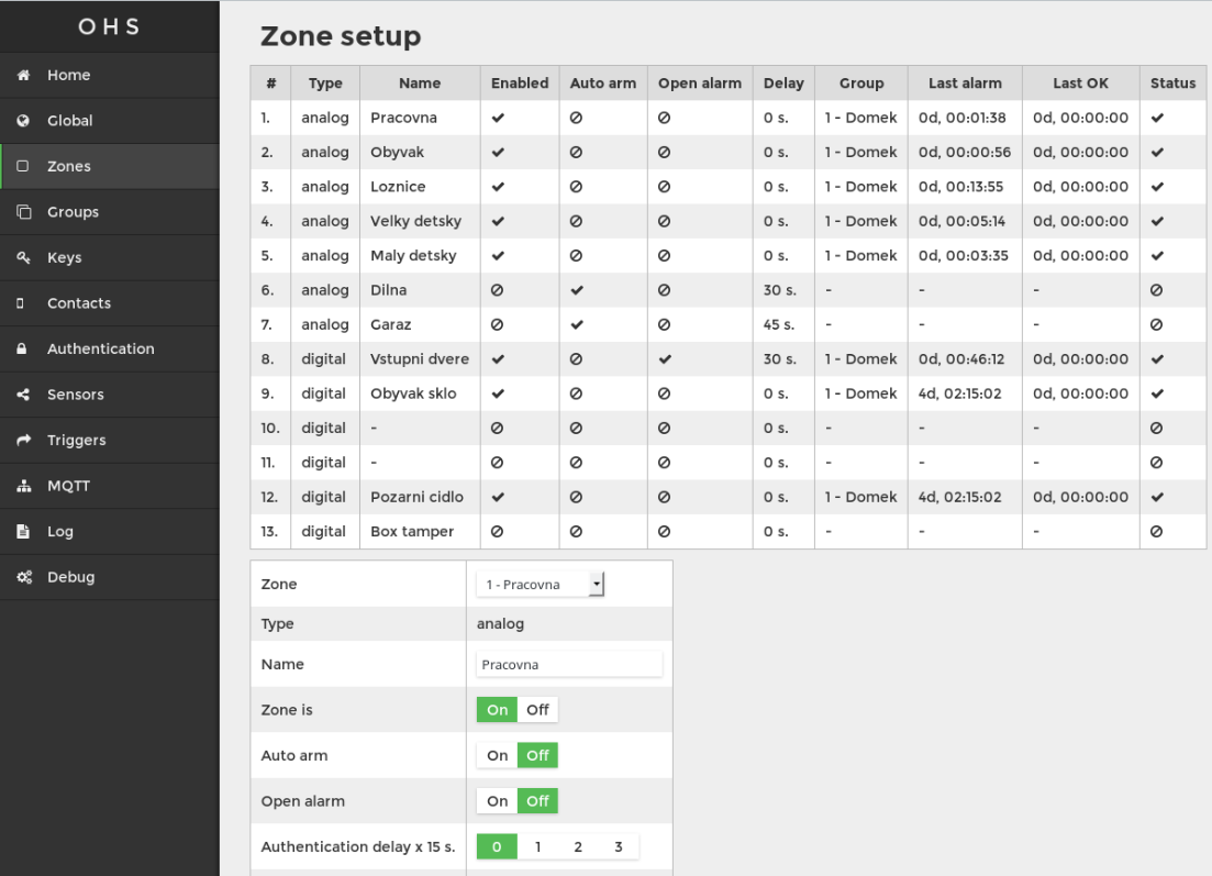 Home security - MQTT gateway for data gathering.