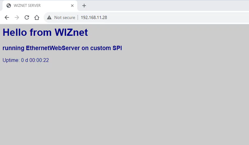 Image Capture and Streaming Webserver using W5100S, RP2040 and OV2640, Demonstration