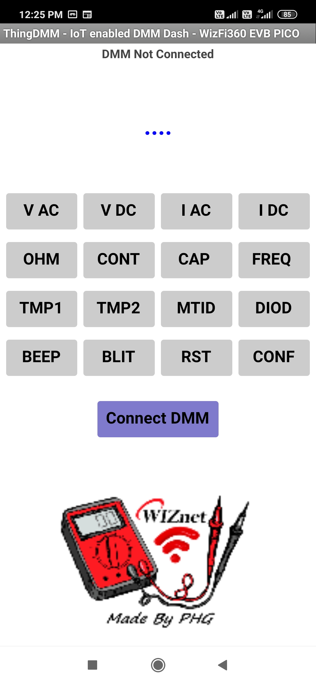 ThingDMM - Internet Connected DMM based on wizfi360 evb pico