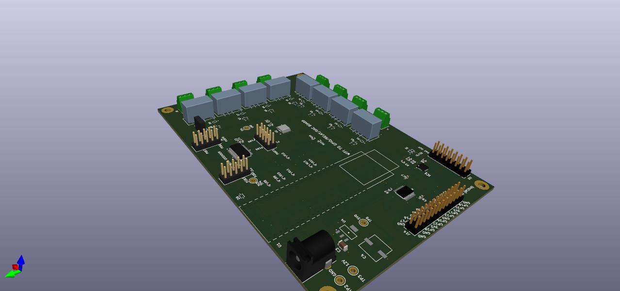 WiFi to GPIO/Relay and DAC outputs board