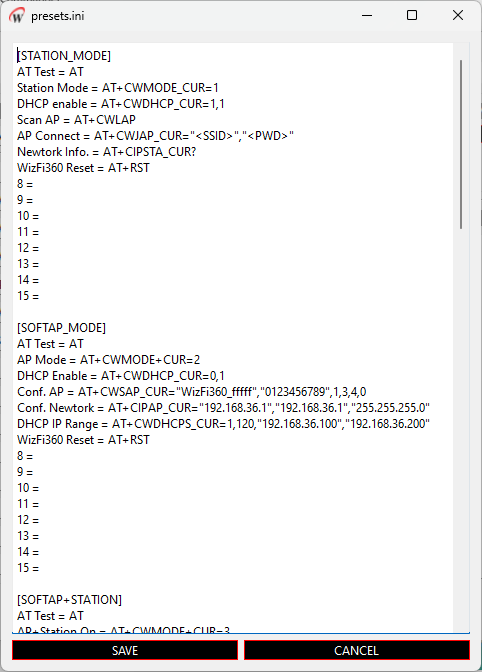AT Command Tool for WizFi360 Shield, Usage