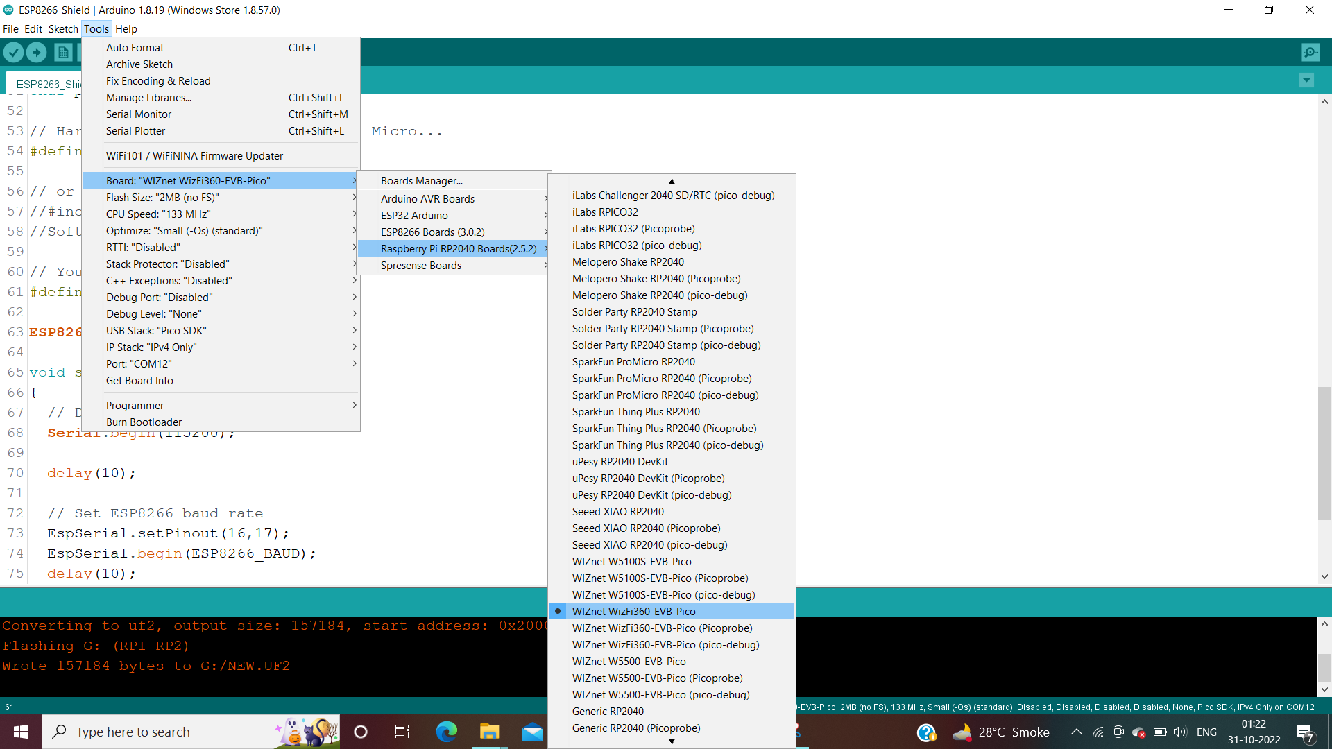 Surveillance -- Security Server, WizFi360-EVB-PICO